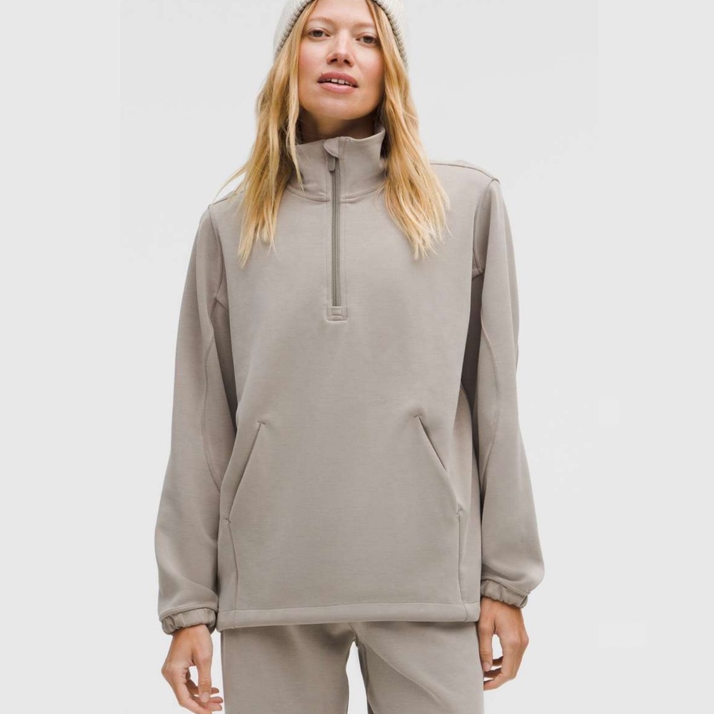 Lululemon Womens Pullover Small Softstreme 2025 Half-Zip Long Ash Grey W3JO3S
